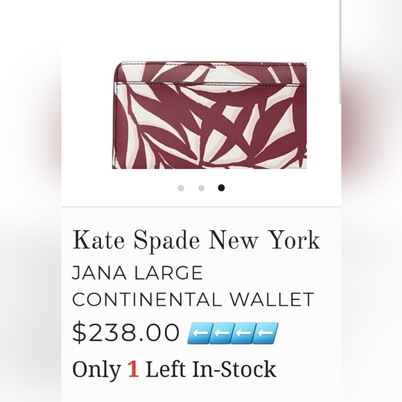 ❤🤍♠️KATE SPADE♠️🤍❤️ Jana Foliage Large Continental Wallet NWT - Picture 7 of 7